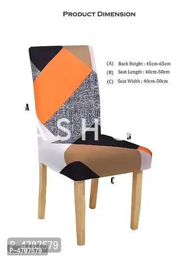 FasHome Elastic Chair Covers Pack of 6-thumb5