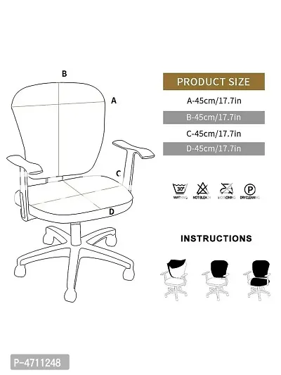 FasHome Beautiful Office Chair Cover/Stretchable Removable  Washable Cover (Pack of 1)-thumb5