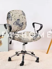 FasHome Beautiful Office Chair Cover/Stretchable Removable & Washable Cover (Pack of 4)-thumb1