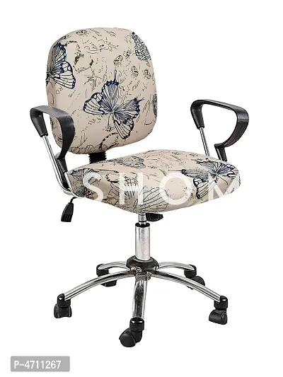 FasHome Beautiful Office Chair Cover/Stretchable Removable & Washable Cover (Pack of 4)-thumb5