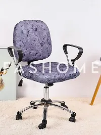 FasHome Beautiful Office Chair Cover/Stretchable Removable & Washable Cover (Pack of 4)-thumb1
