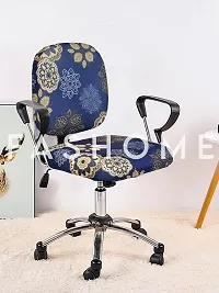 FasHome Beautiful Office Chair Cover/Stretchable Removable & Washable Cover (Pack of 4)-thumb1