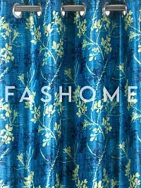 FasHome Design Premium Quality Polyester Window Curtains Pack of 2 - Multicolor-thumb1