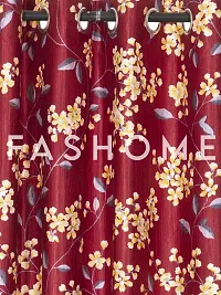 FasHome Design Premium Quality Polyester Window Curtains Pack of 2 - Multicolor-thumb1
