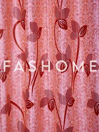 FasHome Pink Printed Door Curtain-thumb3