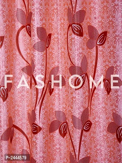 FasHome Pink Printed Door Curtain-thumb4
