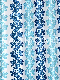 FasHome Blue Polyester Eyelet Fitting Door Curtain's - Pack Of 2-thumb1