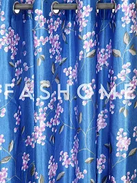 FasHome Blue Polyester Window Curtains For Your Homes-thumb1