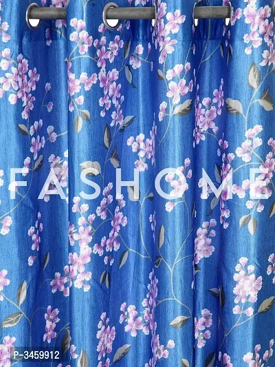 FasHome Blue Polyester Window Curtains For Your Homes-thumb2