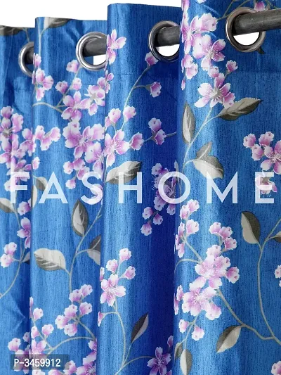 FasHome Blue Polyester Window Curtains For Your Homes-thumb3