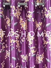 FasHome Purple Polyester Door Curtains For Your Homes Set Of 2-thumb1
