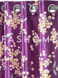 FasHome Purple Polyester Door Curtains For Your Homes Set Of 2-thumb2