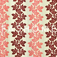 FasHome Maroon Floral Window Curtains Set of 2-thumb2