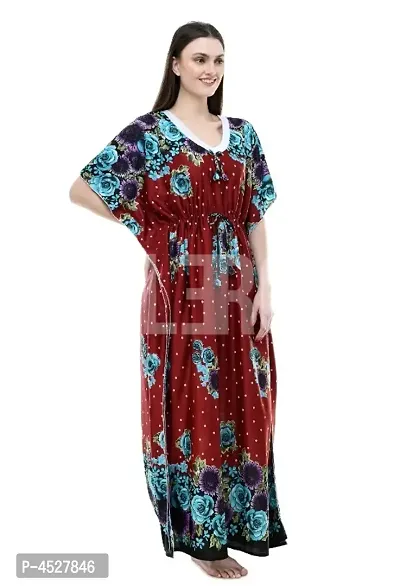 Cotton Blend Premium Kaftan Night Gown-thumb2