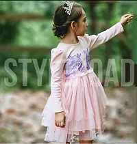 Stylish Beautiful Imported Fabric Angel Frock Full Sleeves With Wings For Girls Party Wear-thumb2