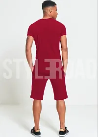Red Polycotton Tracksuit For Men-thumb2