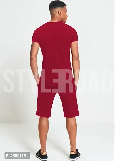 Red Polycotton Tracksuit For Men-thumb3