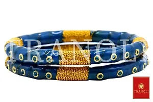 Tranoli Handcrafted Stone Studded Alloy Bangles Pack of 2 Pair-thumb2