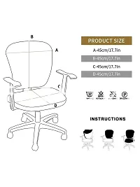 FasHome Stretchable Elastic Removable Washable Office Computer Executive Rotating Chair Seat Cover Pack of 2-thumb3