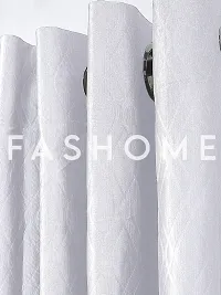 FasHome Heavy Polyester Long Emboss Eyelet Door Curtains (Door 4 x 7 Feet, (Pack of 2)-thumb1