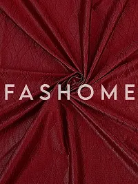 FasHome Polyester Window Curtain 5FT-Pack of 2 -Maroon-thumb2