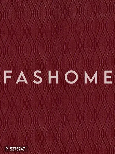 FasHome Polyester Window Curtain 5FT-Pack of 2 -Maroon-thumb4