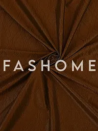 FasHome Polyester Window Curtain 5FT-Pack of 2 -Brown-thumb2