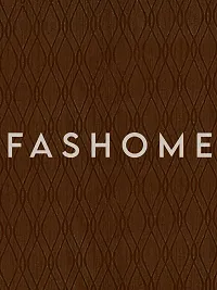 FasHome Polyester Window Curtain 5FT-Pack of 2 -Brown-thumb3