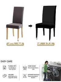 FasHome Beautiful Black Polyester Chair Cover-thumb1
