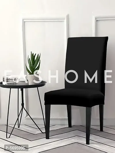 FasHome Beautiful Black Polyester Chair Cover-thumb2