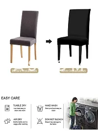 FasHome Beautiful Black Polyester Chair Cover-thumb2