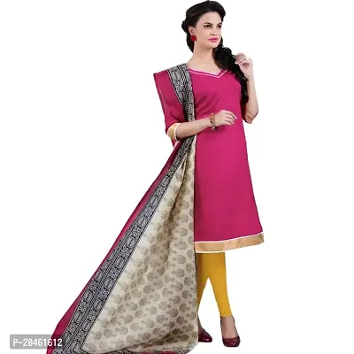 Varad Pink and Yellow Bhagalpuri Chudidar Suit