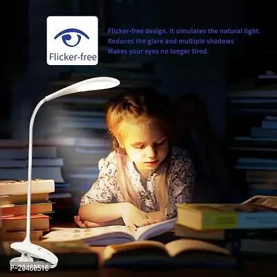 Varad LED Reading Light, Rechargeable Desk Light with Flicker Free, Touch On/Off Switch Table Light, Emergency Light Student Eye Protection Desk Book Lamp-thumb3