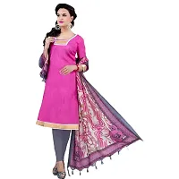 Varad Pink and Gray Bhagalpuri Chudidar Suit-thumb1