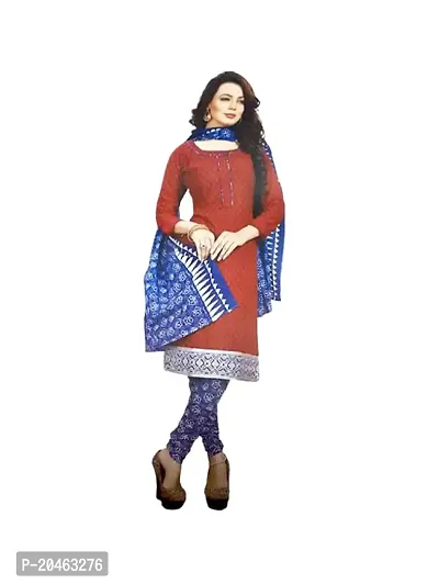 Varad Red And Blue Designer Straight Suit-thumb0