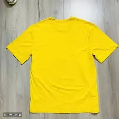 Stylish Polyester Solid Round Neck T-shirt For Men-thumb0