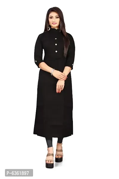 Womens Cotton Straight Long Kurta-thumb0