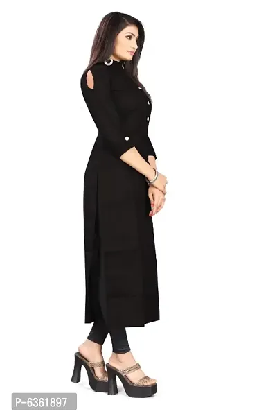 Womens Cotton Straight Long Kurta-thumb3