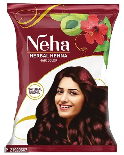 Neha Herbals Henna Hair Colour, 150g Pack of 10 - Brown-thumb0