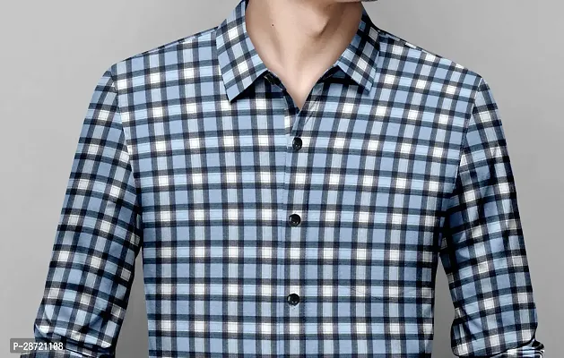 Office Wear Regular Fit Checks Shirt For Men.-thumb2