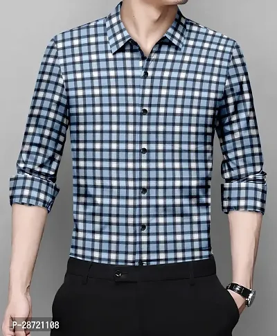 Office Wear Regular Fit Checks Shirt For Men.-thumb3