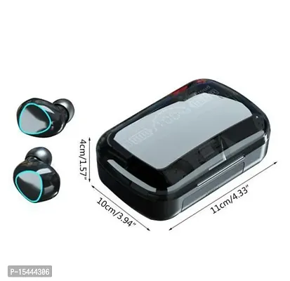 M10 TWS Bluetooth Earbuds Wireless Earbuds Bluetooth Headset with poerbank Bluetooth Headset  (Black, True Wireless)-thumb3