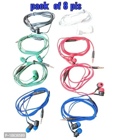 Ultra Classic Truly Buds Wired handsfree High Audio Bass, Noise Free Earphones Wired Headset  (Cyan, In the Ear)