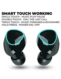 M10 Bluetooth Earphone Touch Control Dual LED Display Bluetooth Headset  (Black, True Wireless)-thumb3
