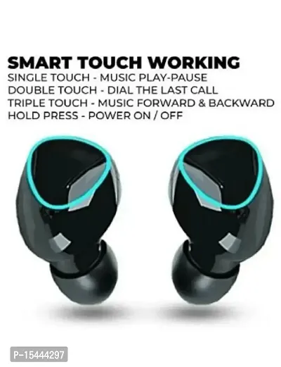 M10 Bluetooth Earphone Touch Control Dual LED Display Bluetooth Headset  (Black, True Wireless)-thumb4