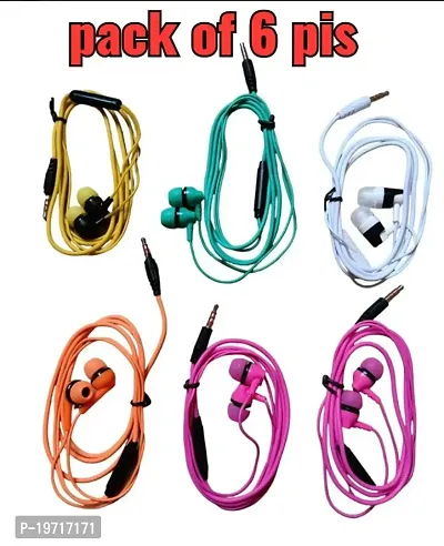 multicolour allmobail sopport vivo oppo mi realmie sumsung (Deep Bass, Clear Hi-Fi Sound, Headphones Wired Headset  (Green, In the Ear)