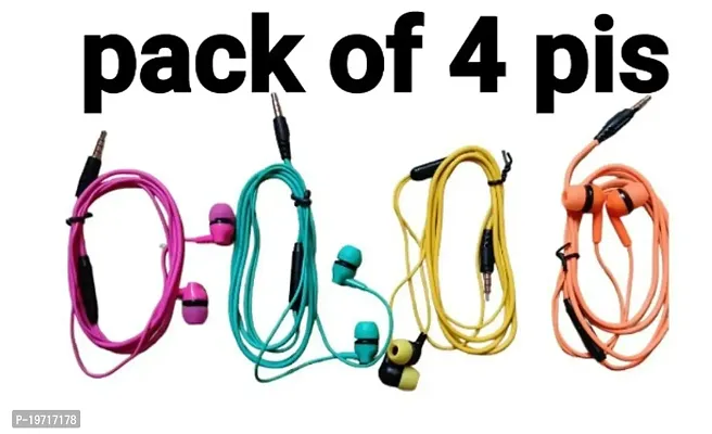 Classy Wired Earphone, Pack of 4
