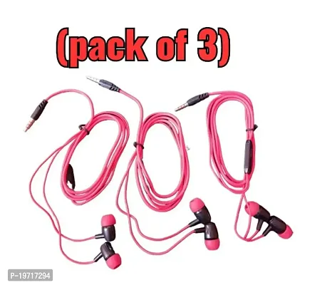 Classy Wired Earphone, Pack of 3