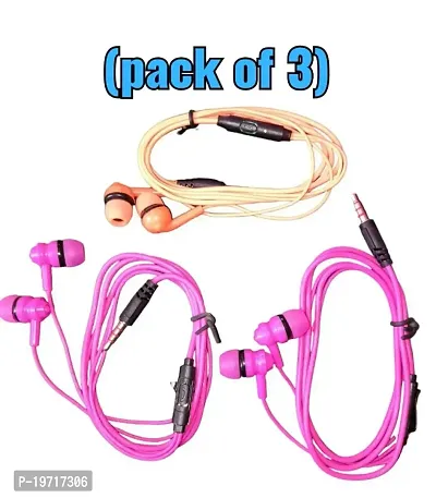 Classy Wired Earphone, Pack of 3-thumb0