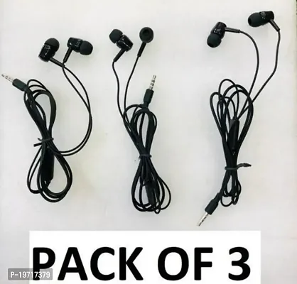 BLACK EARPHONE 3PIS